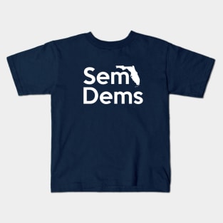 SemDems White Logo Kids T-Shirt